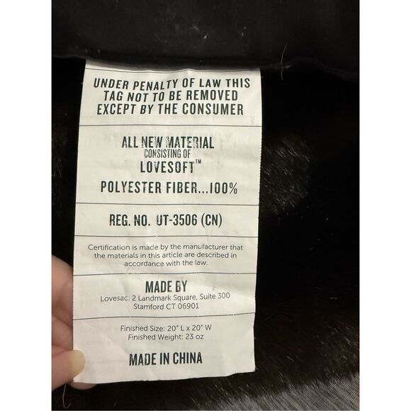 Lovesac Throw Pillow dark colored comfy 20x20 - Picture 3 of 4